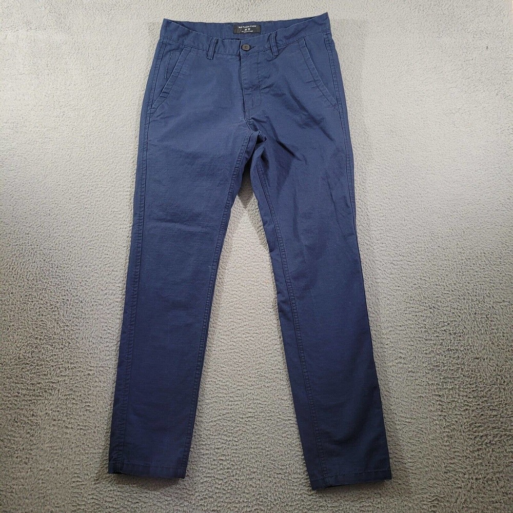 Matchstick Pants Mens 30 Blue Chino Straight Leg Basic Classiccore Preppy Modern